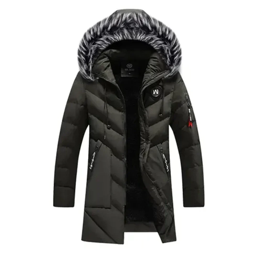 Puffer Winterjacke mit Fellkapuze für Herren Mivona