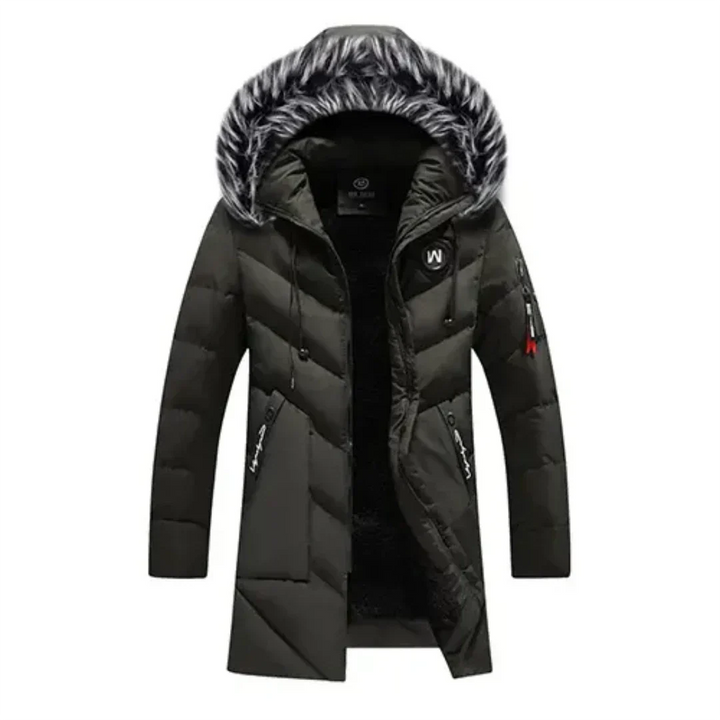 Puffer Winterjacke mit Fellkapuze für Herren Mivona