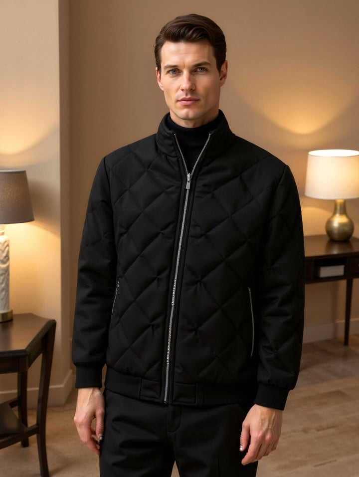 Herren Winter Steppjacke | Schwarz Mivona