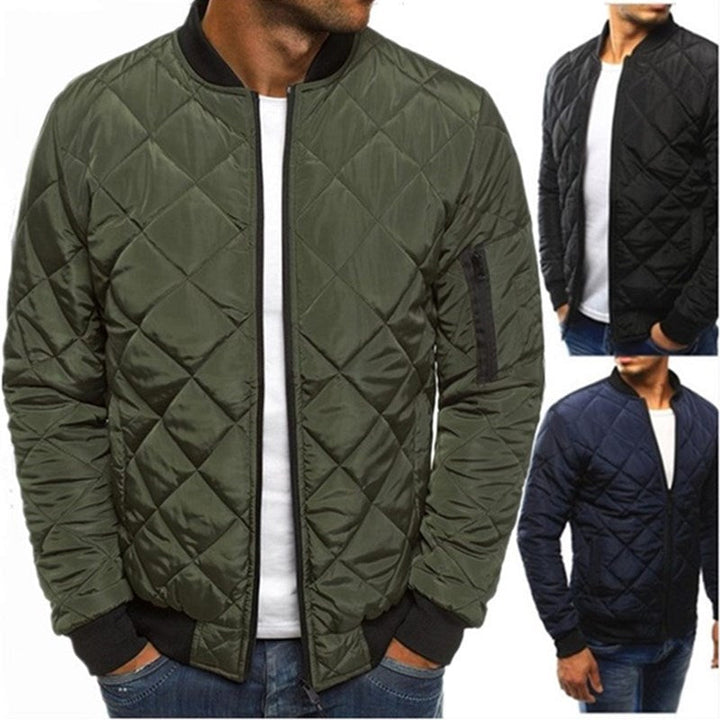 Herren Steppjacke mit praktischen Taschen und elastischen Bündchen Heidi-Mode Mivona