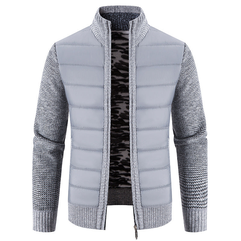 Herren hybride Steppjacke mit modischem Strickdesign Heidi-Mode Mivona