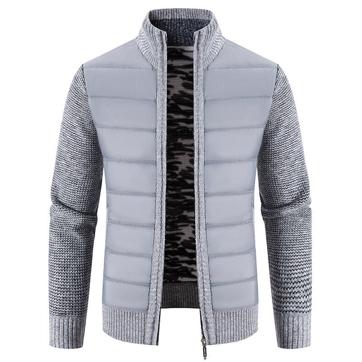 Herren hybride Steppjacke mit modischem Strickdesign Heidi-Mode Mivona