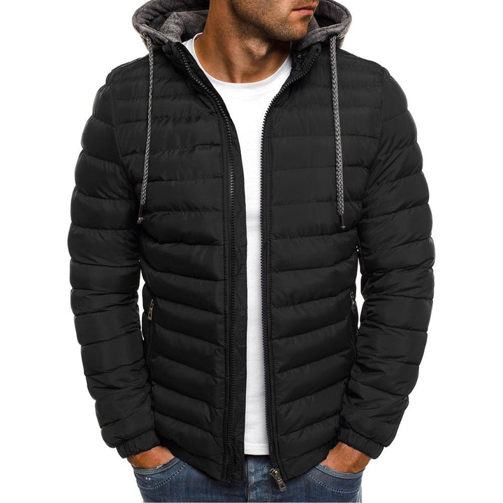 Herren Steppjacke mit abnehmbarer Kapuze und praktischem Innenfutter Heidi-Mode Mivona