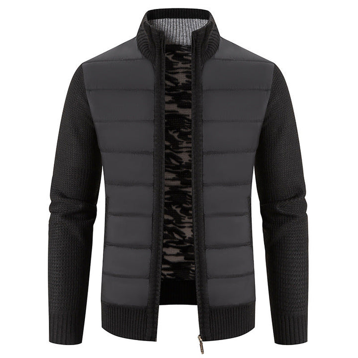 Herren hybride Steppjacke mit modischem Strickdesign Heidi-Mode Mivona