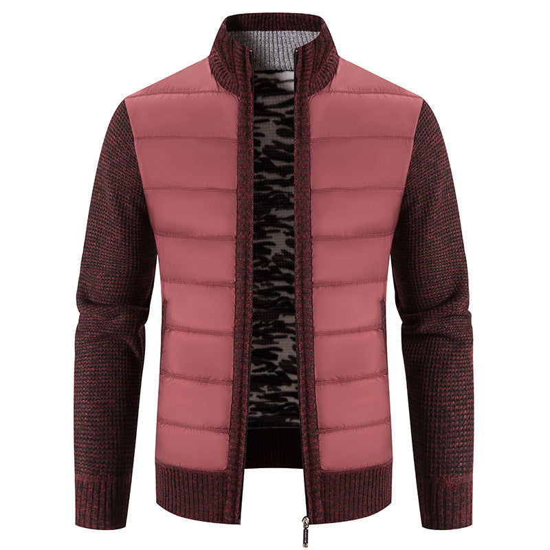 Herren hybride Steppjacke mit modischem Strickdesign Heidi-Mode Mivona
