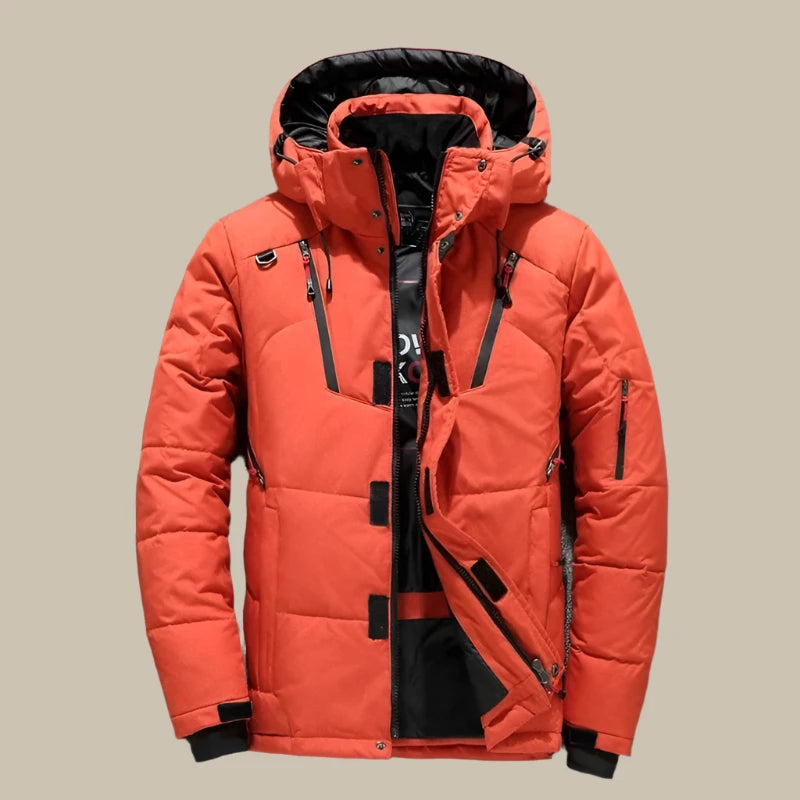 Herren Winterjacke Mit Langarm Und Frontreißverschluss Design