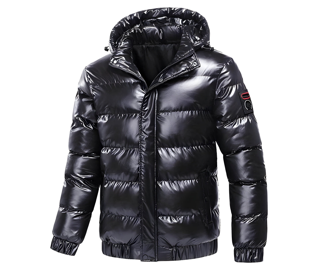 Herren Winter Steppjacke Mit Seitlichem Reißverschlusstaschen Design