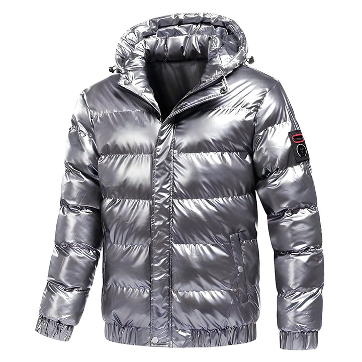 Herren Winter Steppjacke Mit Seitlichem Reißverschlusstaschen Design