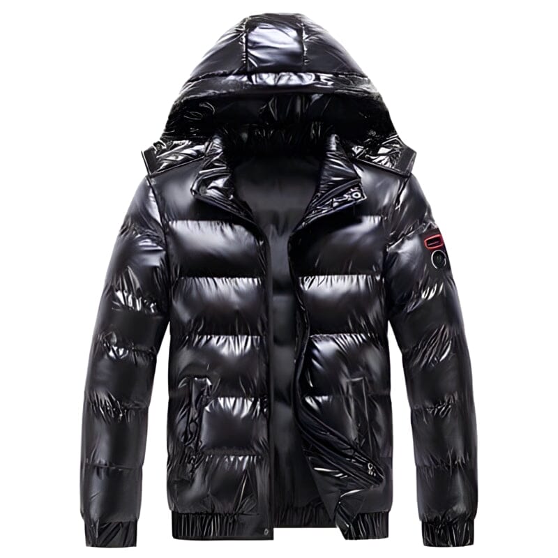 Herren Winter Steppjacke Mit Seitlichem Reißverschlusstaschen Design