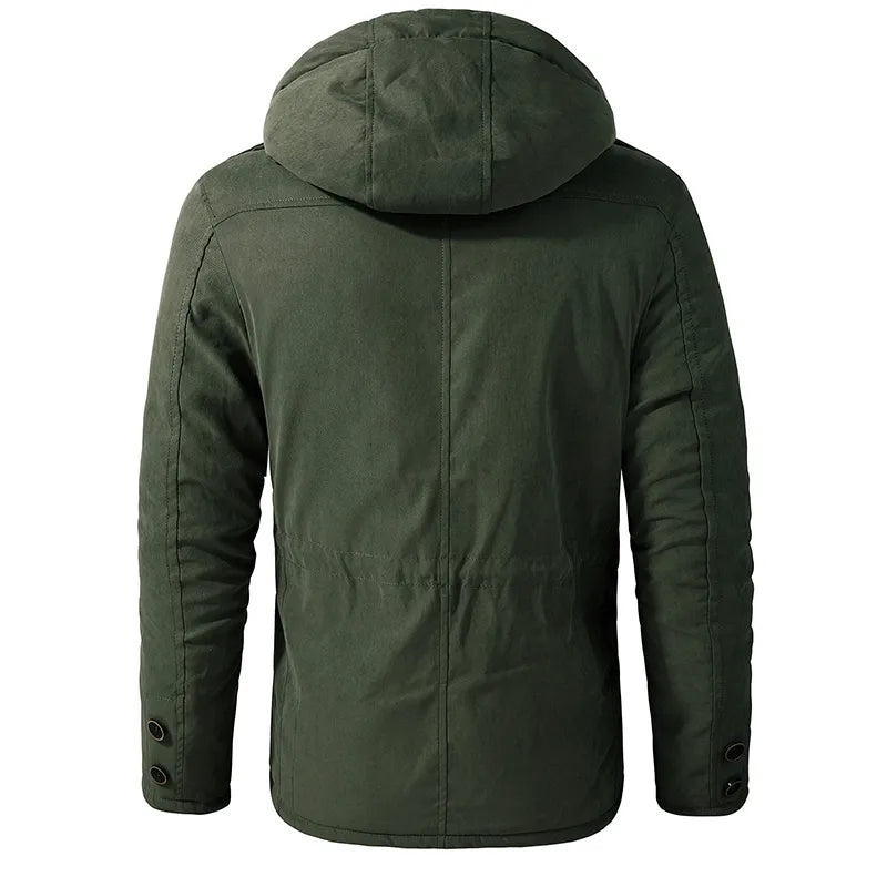 Herren Winterjacke Mit Verstellbarem Kordelzug In Der Taille