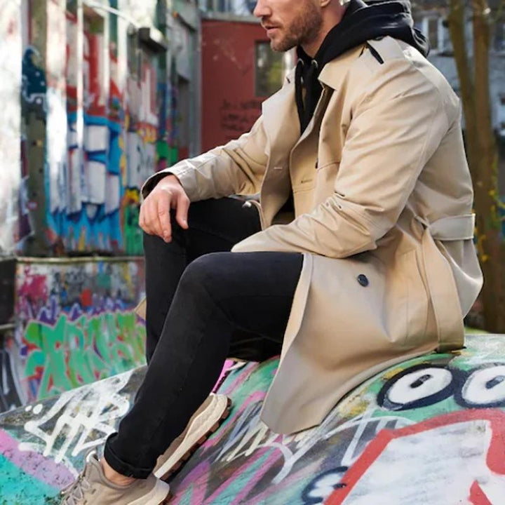 Zweireihiger Trenchcoat für Herren Mivona