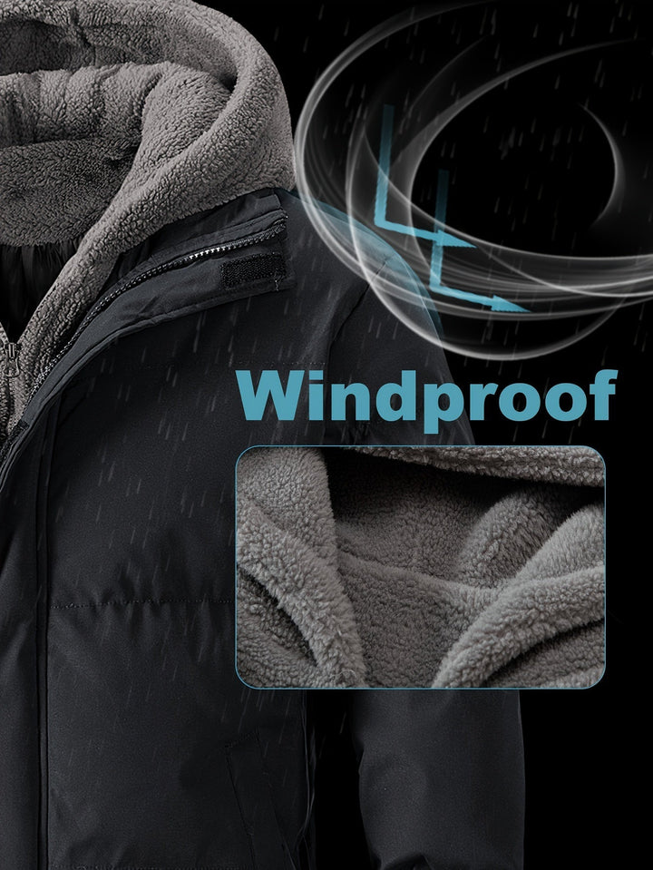 Herren Winter Steppjacke Mit Reißverschluss Und Bequemer Passform