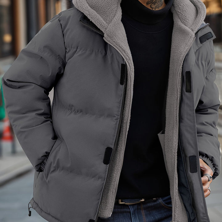 Herren Winter Steppjacke Mit Reißverschluss Und Bequemer Passform