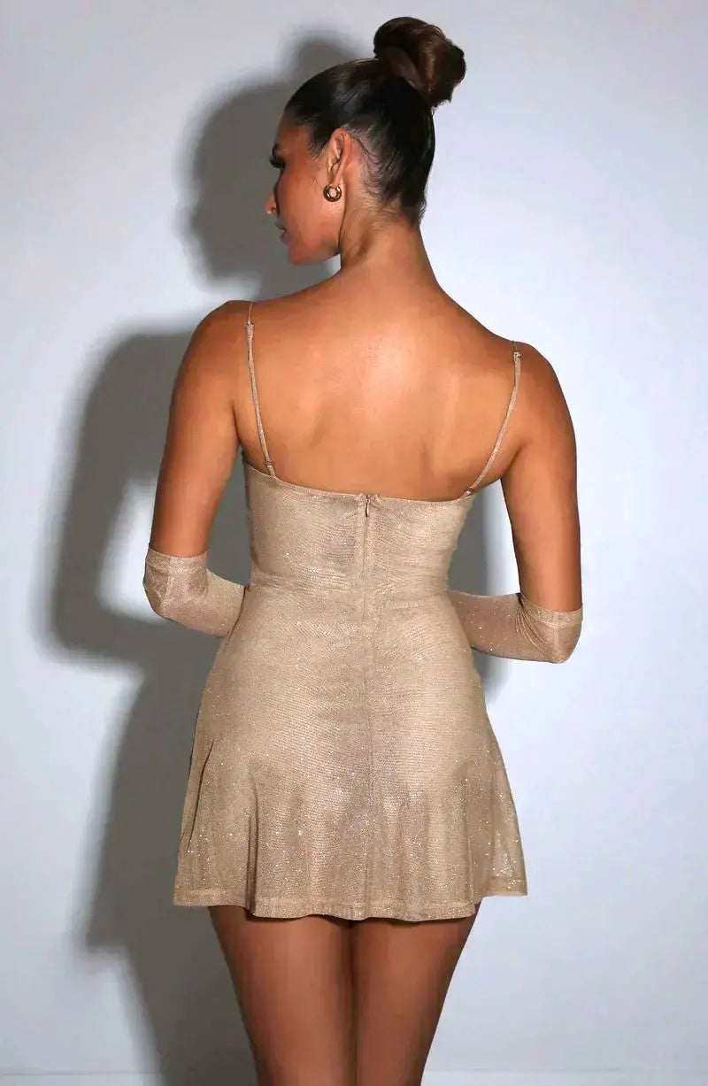 Funkelndes Minikleid mit glamourösem Akzent für Damen Mivona