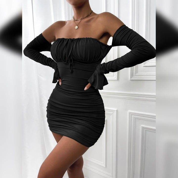 Off-Shoulder-Kleid mit Langarm Für Frauen