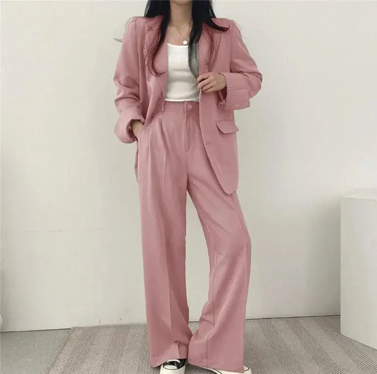 Elegantes Tailliertes Blazer und Gerade Hose Set Für Frauen Mivona
