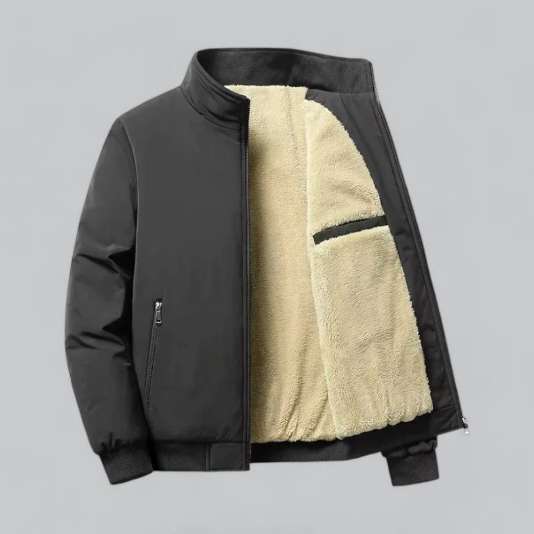 Herren Gemütliche Stylische Bomber Warme Jacke | Versteckte Tasche Mivona