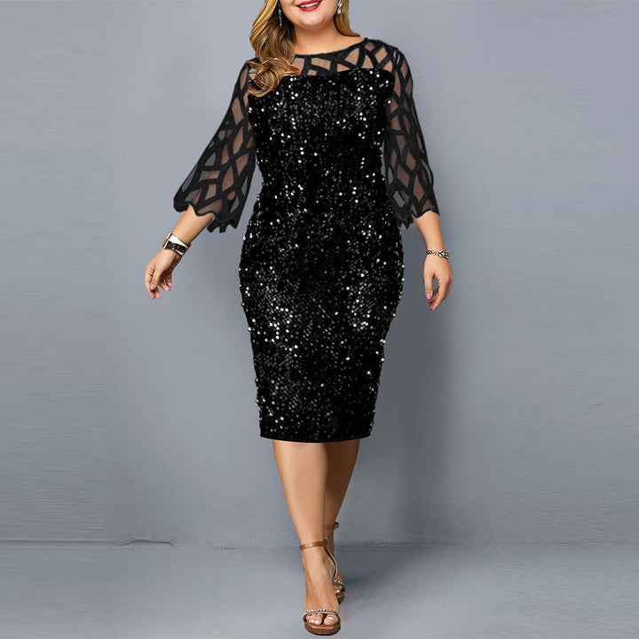 Plus-Size Pailletten-Kleid für Frauen