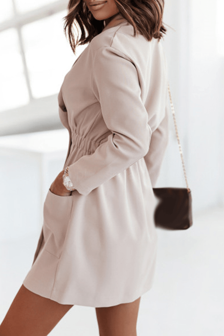 Blazerkleid Mit Großen Taschen Für Frauen Mivona