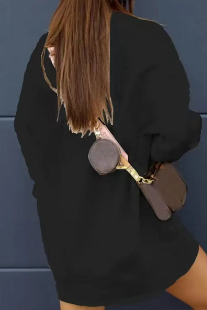 Oversize-Sweatshirtkleid Mit Langärmeln Für Frauen Mivona