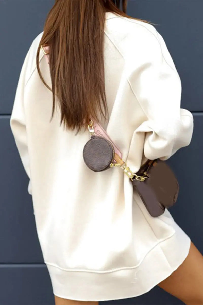 Oversize-Sweatshirtkleid Mit Langärmeln Für Frauen Mivona