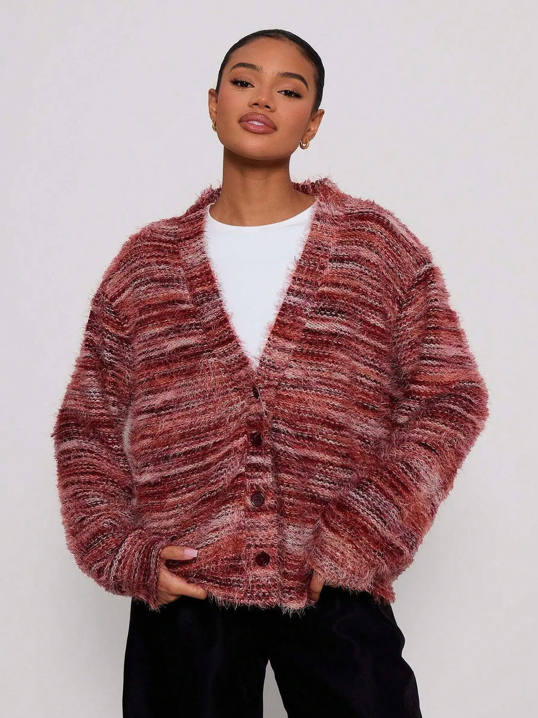 Oversized-Strick Cardigan mit Struktur Für Frauen Mivona