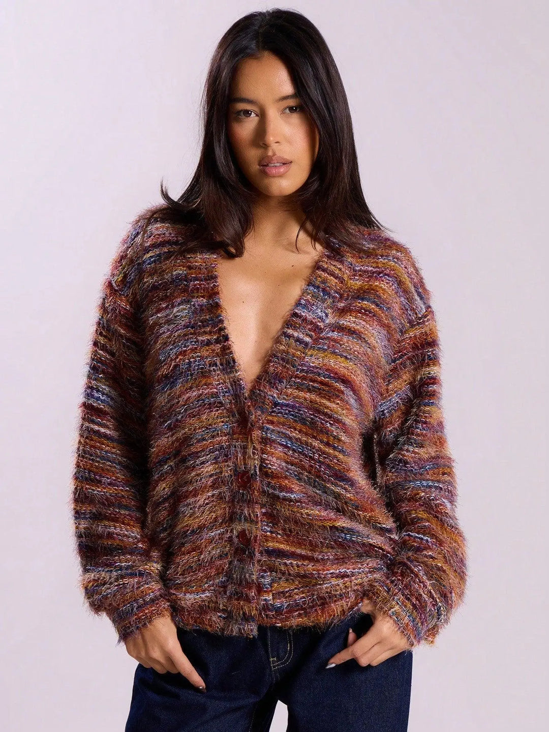 Oversized-Strick Cardigan mit Struktur Für Frauen Mivona