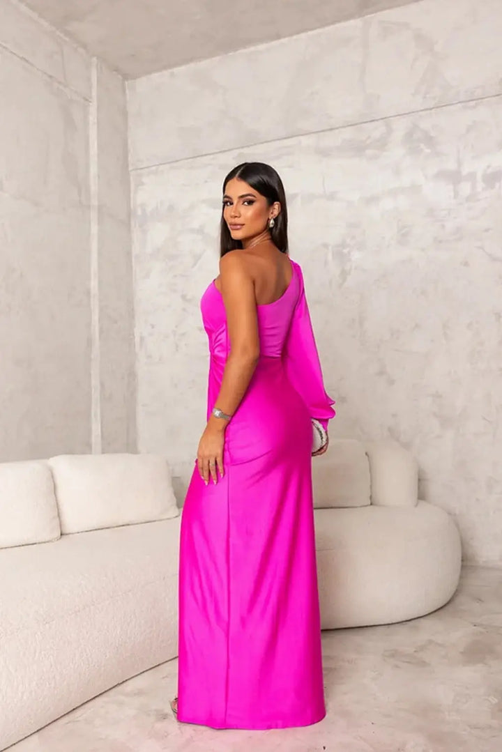 Elegantes One Shoulder Abendkleid mit Hohem Schlitz für Frauen Mivona