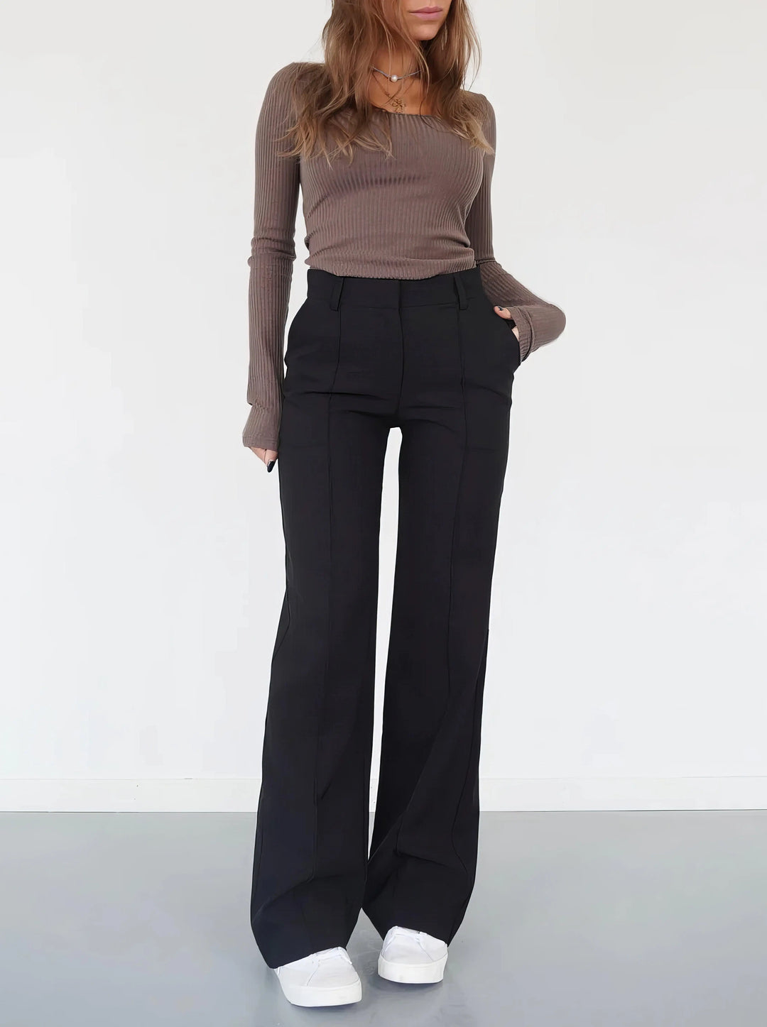 Erhöhte hochgeschnittene Hose mit mühelosem Stil für Damen Mivona