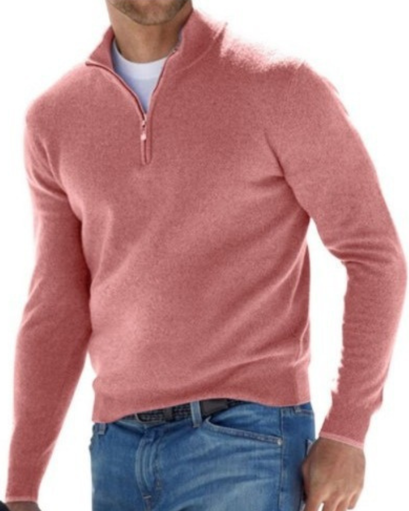 Halb-Zip Pullover Mit Hohem Kragen Für Herren Mivona
