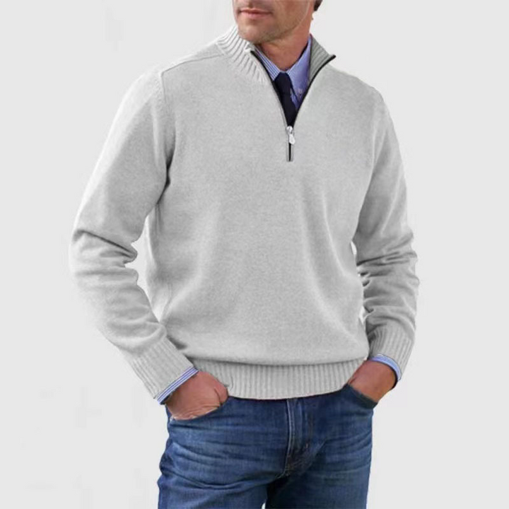 Pullover Herren Half Zip Modern | Warm Komfort Freizeit Mivona
