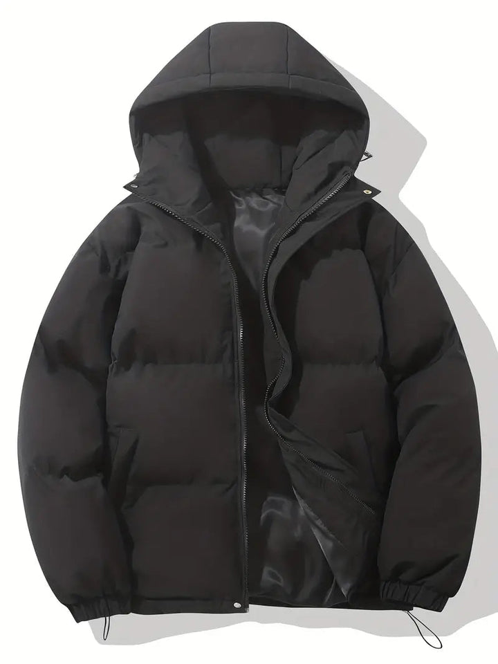 Übergroße Steppjacke mit Kapuze für Winter Damen