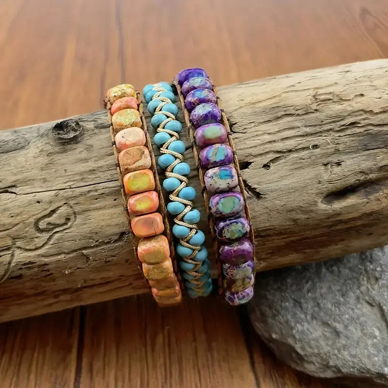 Boho Perlenarmband mit Mehrfarbigen Akzenten Für Frauen Mivona