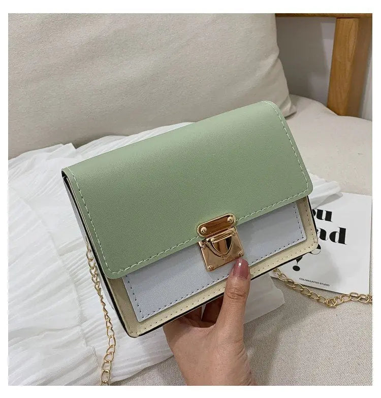 Kleine Quadratische Schultertasche mit Kette für Frauen Mivona