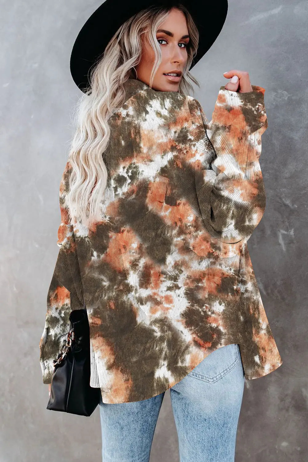 Stilvolles Cordhemd mit Batikmuster für Frauen Mivona