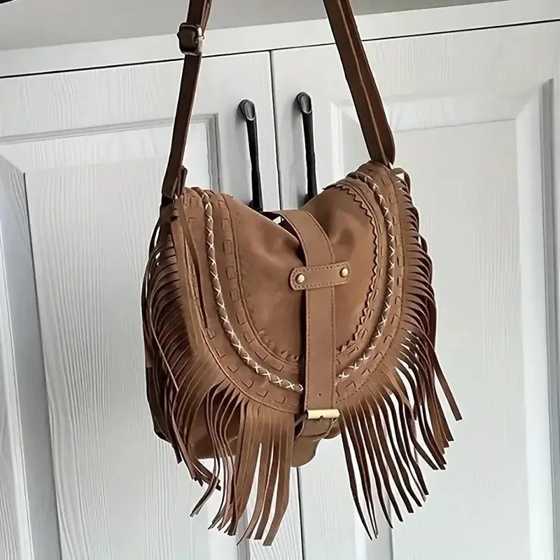 Wildleder-Schultertasche mit Zeitloser Eleganz für Damen Mivona