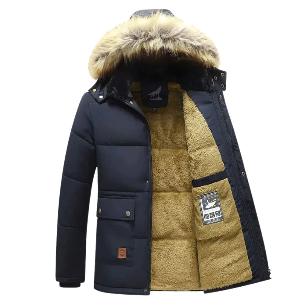 Herren-Winterparka mit abnehmbarer Kapuze Mivona