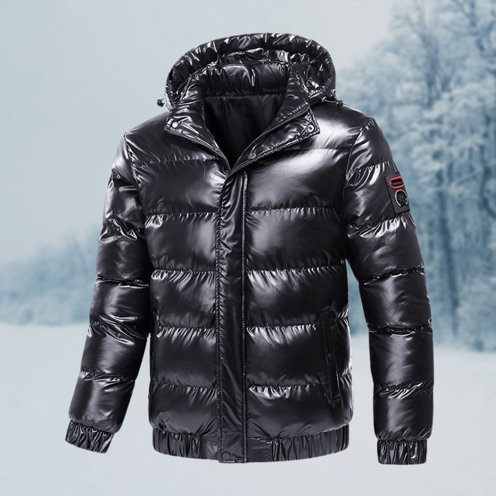 Herren Winterjacke | Glänzende Steppjacke Mit Kapuze Mivona