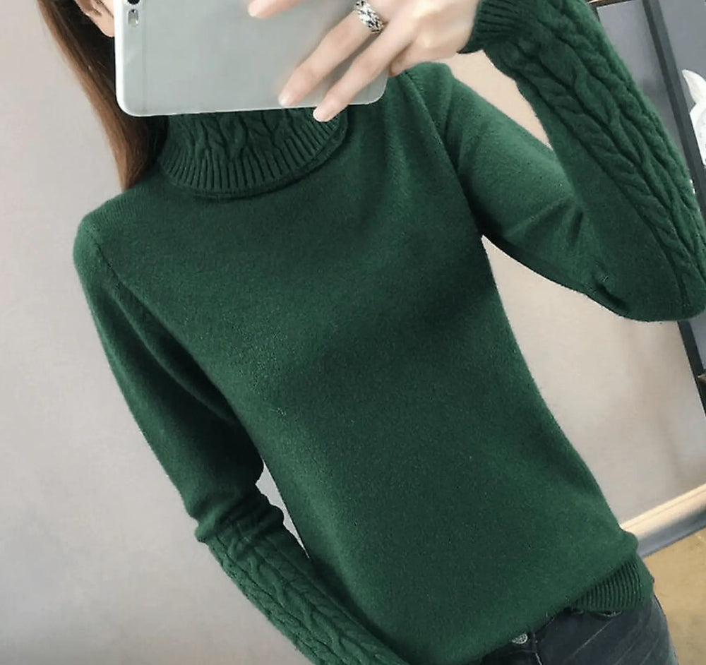 Klassischer Rollkragenpullover aus Wolle für Damen Mivona