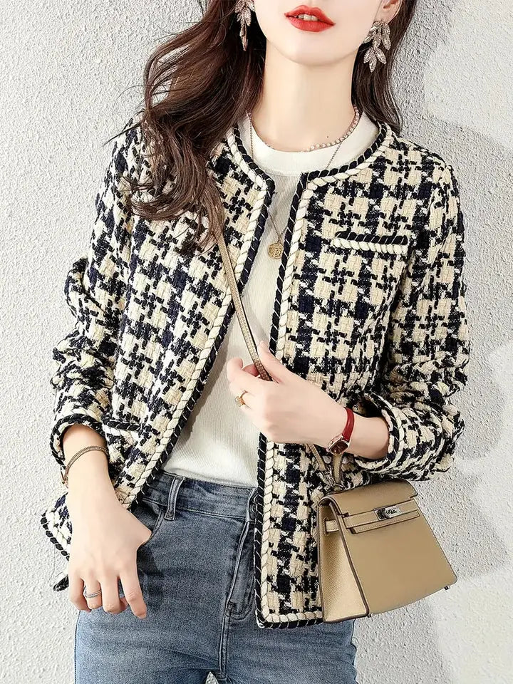 Gemusterter Blazer mit modernem Schnitt für Frauen Mivona