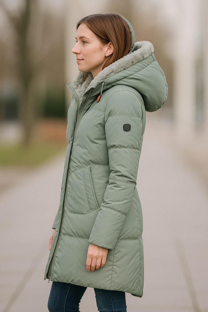 Steppmantel Mit Kapuze Freizeit Alltagskleidung Damen