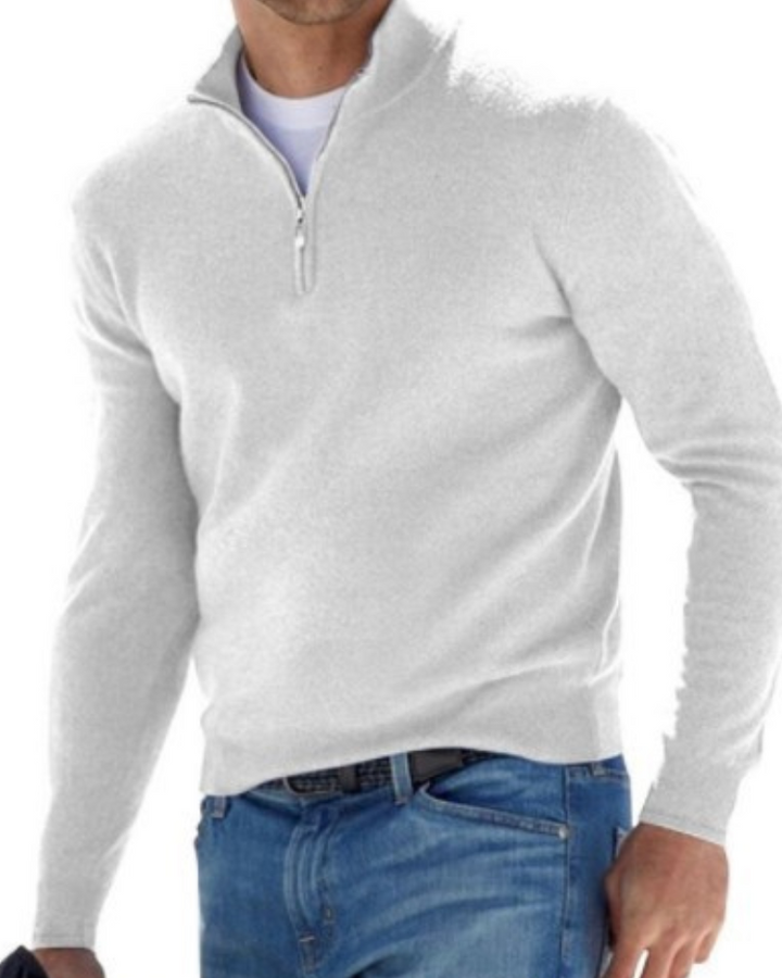 Pullover Herren Strick Reißverschluss | Alltag Komfort Mivona