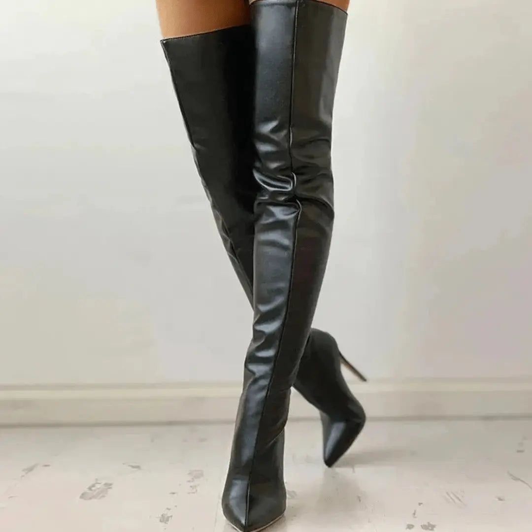 Bequeme Overknee Stiefel mit Absatz  Für Frauen Mivona