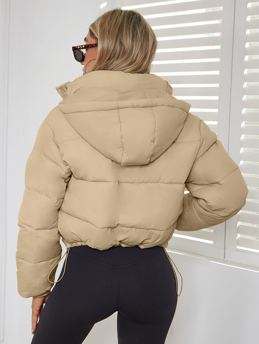 Steppjacke mit Kordelzug und isolierendem Futter für Frauen Mivona