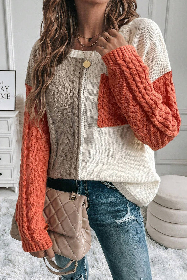 Eleganter Strickpullover mit V-Ausschnitt für Frauen Mivona
