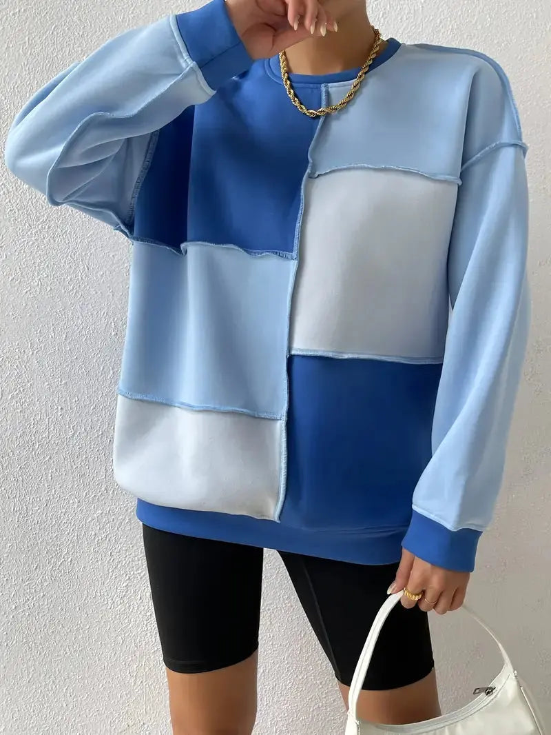 Color-Block-Sweatshirt mit Stylischer Passform für Damen Mivona