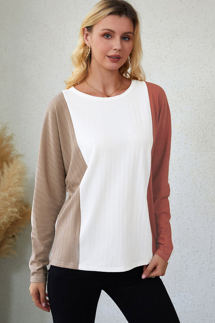 Pullover Mit Farbblock-Design Und Dolman-Ärmeln Für Frauen Mivona