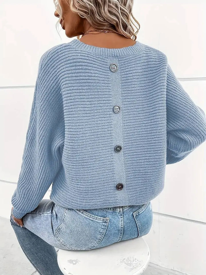 Eleganter Rundhals-Pullover Für Frischen Frühlingsstil Für Frauen Mivona
