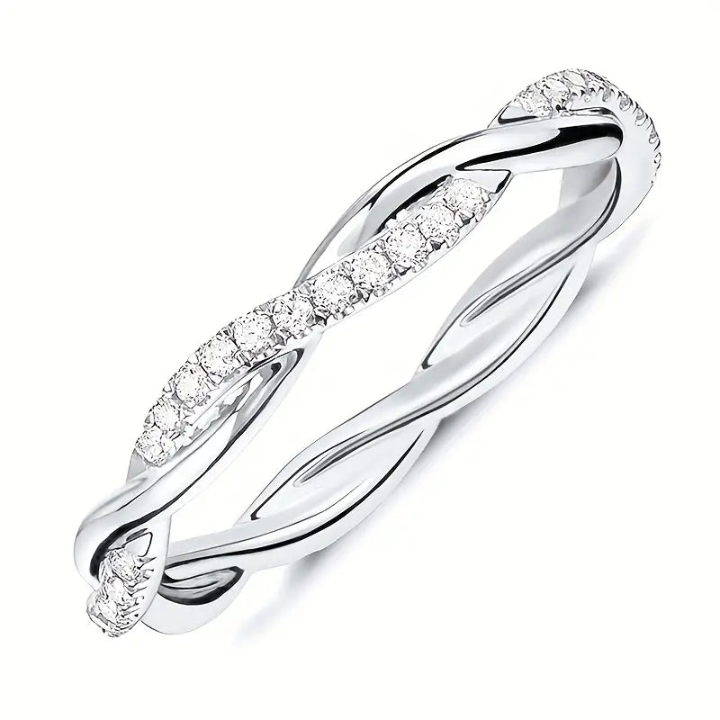 Geflochtener gedrehter Ring für Damen Mivona