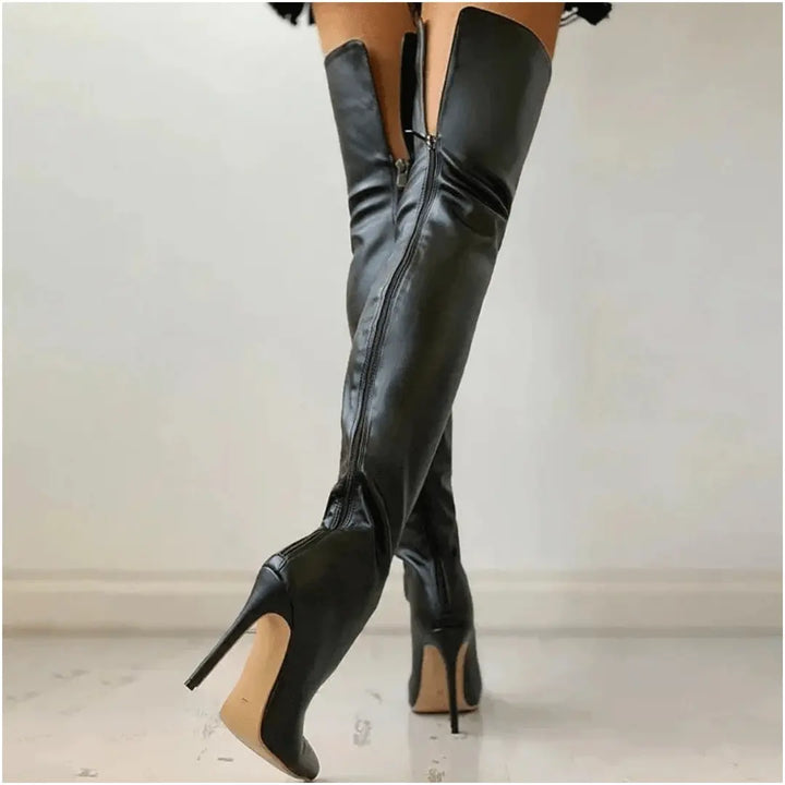 Bequeme Overknee Stiefel mit Absatz  Für Frauen Mivona